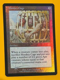 MTG MONKEY CAGE (FOIL) Mercadian Masques (OldManMTG 004-068) - Image 1