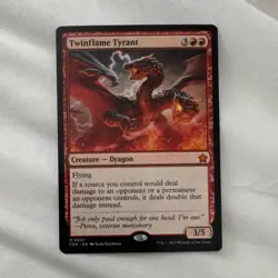 Wizards of the Coast Twinflame Tyrant Foundations Mythic Red Creature Dragon - Image 1
