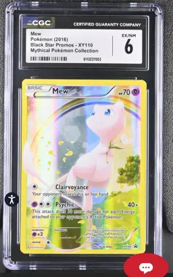 Mew XY110 Black Star Promo CGC 6 | Low Population 20 | Rare Pokemon Card - Image 1