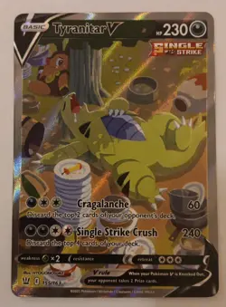 🔥TYRANITAR V (Alt Art) 155/163 Battle Styles Ultra Rare Holo✨ NM💎 Pokemon Psa - Image 1