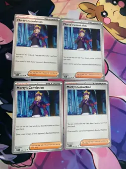 4x Morty's Conviction - Pokemon S/V Temporal Forces 155/162 TCG Playset - Image 2