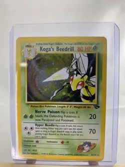 Pokemon TCG: Koga's Beedrill - 9/132 - Gym Challenge - Holographic 2000 Wizards - Image 2