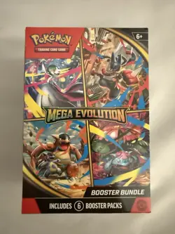 Pokemon TCG: Mega Evolutions Booster Bundle - New &Sealed-Six (6) Booster Packs - Image 1
