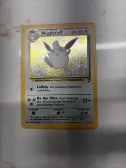 Pokemon TCG Wigglytuff Base Set 2 Holo Unlimited Rare With SWIRL! - Image 2