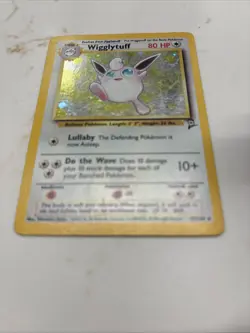 Pokemon TCG Wigglytuff Base Set 2 Holo Unlimited Rare With SWIRL! - Image 3