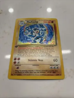 Pokemon TCG Machamp Holo Rare 1st Edition Base Set 8/102 - Image 2