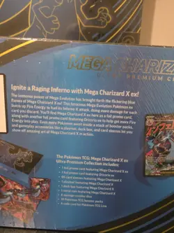 Pokemon Mega Charizard X EX Ultra Premium UPC PROMO PLAYMAT TCG PHANTASMAL GOLD - Image 2