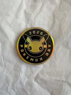 Pokemon Day 2026 30th Pikachu Gold Coin TCG Shiny 30th Anniv - Image 1