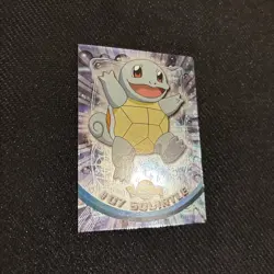 1999 Topps Pokemon Series 1 Squirtle #07 Holo Foil Black Logo Flames - Image 2
