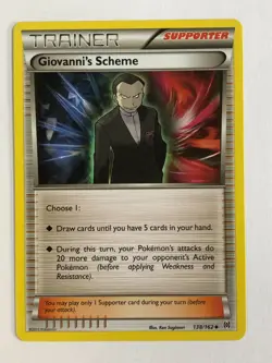 Pokemon Card BREAKthrough Giovanni's Scheme 138/162 Near Mint - Image 1
