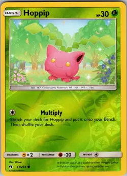 Hoppip (11) 11/214 SM - Lost Thunder Pokemon TCG LP-NM - Image 1