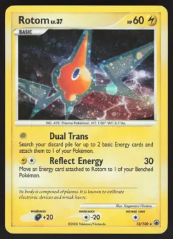 Rotom 13/100 Holo Rare Pokemon TCG Majestic Dawn MP - Image 1