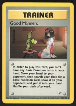 Good Manners 111/132 Uncommon Pokemon TCG Gym Heroes VLP - Image 1