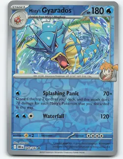 Misty's Gyarados #049/182 Reverse Holo Pokemon Card Deck Exclusives - Image 1