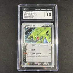 Tyranitar ex Rare Cosmos Holo 2004 Pokemon TCG POP Series 1 17/17 CGC 10 - Image 1