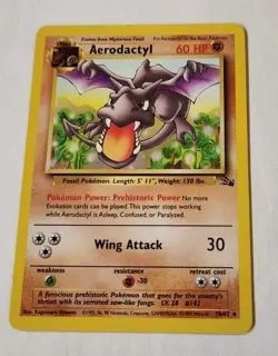 Pokemon TCG Aerodactyl Fossil 16/62 Rare NON Holo WOTC LP - Image 1