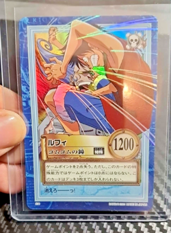 BANDAI One Piece Hyper Battle S76 LUFFY HOLO FOIL SCARCE EARLY CARD VINTAGE - Image 1