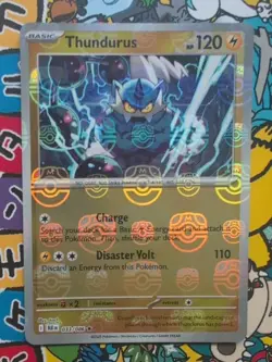 Thundurus Black Bolt Master Ball Holo 033/086 Pokemon Card - Image 1