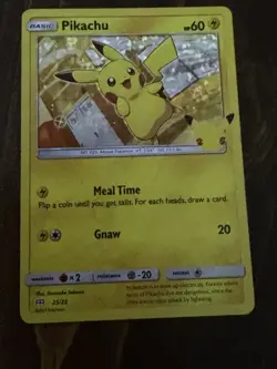 Pokemon Pikachu 25/25 HOLO 25th Anniversary Mcdonalds Promo 2021 Card - Image 1