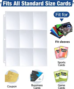Trading Card Binder 9 Pocket, Card Binder for 900 Pockets Card, 50 Sleeves Do... - Image 2