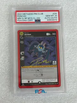 PSA 10 METAZOO AUTO PONCHO MOTHMAN 2A/4 NIGHTFALL PINCLUB ALT FH HOLO tcg card - Image 1