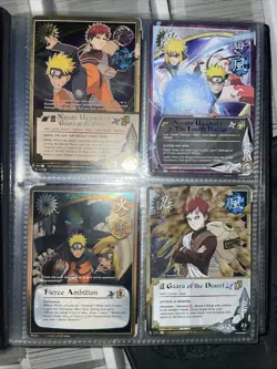 Naruto CCG Lot Of 80 Foil Cards + Binder, Super Rares, Promos,foils - Image 1
