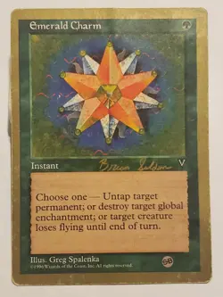 Emerald Charm - Seattle 1998 World Championship MTG Gold Border MP - Image 1