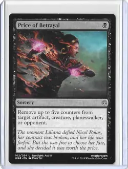 MTG Price of Betrayal War of the Spark (WAR) Uncommon Magic #102/264 Unplayed - Image 1