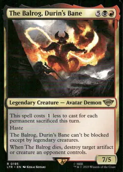 MTG The Balrog, Durin's Bane #195 Magic Lord of the Rings NM - Image 1