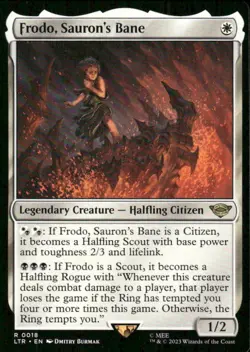 MTG Frodo, Sauron's Bane #18 Magic Lord of the Rings NM - Image 1