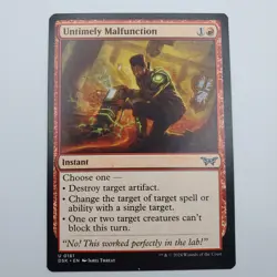 Untimely Malfunction Duskmourn: House of Horror Regular MTG 0161 - Image 1