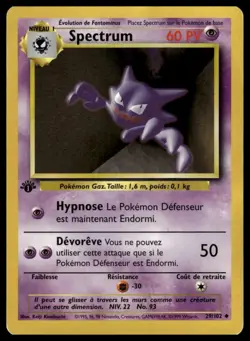 Spectrum Haunter 1st Edition Base Set French Pokemon TCG 29/102 Uncommon - Image 1