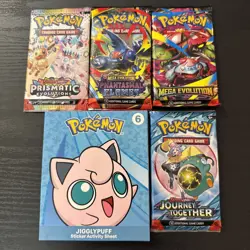 Pokemon TCG Pack Lot Of 5 Packs! Prismatic,Phantasmal, Mega Evo, McDonald’s, JT - Image 1