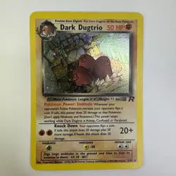 Dark Dugtrio 6/82 SWIRL HOLO Rare Team Rocket WOTC 2000 Pokemon Card LP - Image 1