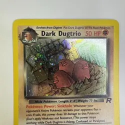 Dark Dugtrio 6/82 SWIRL HOLO Rare Team Rocket WOTC 2000 Pokemon Card LP - Image 2