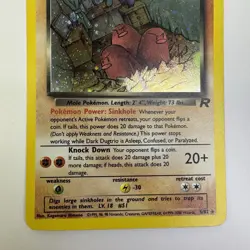 Dark Dugtrio 6/82 SWIRL HOLO Rare Team Rocket WOTC 2000 Pokemon Card LP - Image 3