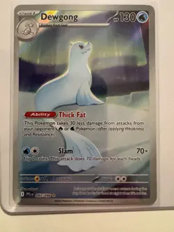 2025 Pokemon Me02: Phantasmal Flames Dewgong 097/094 Full Art IR Holo NM - Image 1