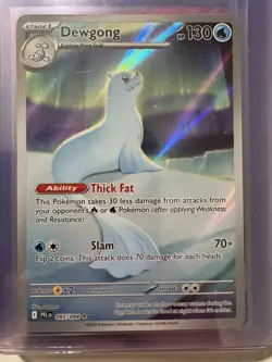 2025 Pokemon Me02: Phantasmal Flames Dewgong 097/094 Full Art IR Holo NM - Image 3