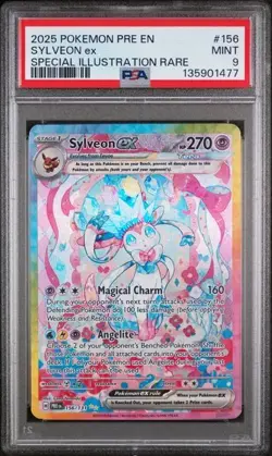 PSA 9 - 2025 POKEMON PRISMATIC EVOLUTIONS SPECIAL ILLUSTRATION RARE SYLVEON EX - Image 1