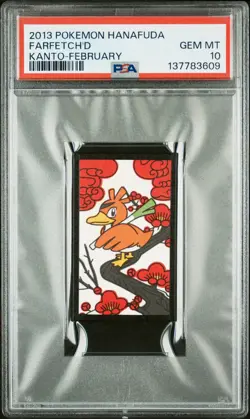 2013 POKEMON HANAFUDA KANTO FEBRUARY FARFETCH'D PSA 10 - Image 1