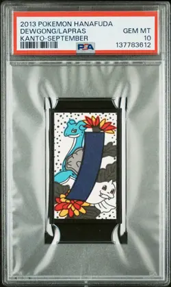 2013 POKEMON HANAFUDA KANTO SEPTEMBER DEWGONG/LAPRAS PSA 10 - Image 1