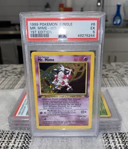 Pokemon PSA 5 1st edition Jungle Mr. MIME 6/64 Rare Holo WOTC Fresh Grade 🔥 - Image 1
