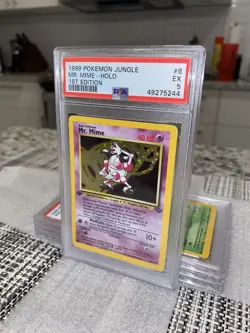Pokemon PSA 5 1st edition Jungle Mr. MIME 6/64 Rare Holo WOTC Fresh Grade 🔥 - Image 2