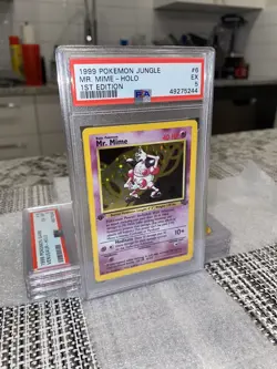 Pokemon PSA 5 1st edition Jungle Mr. MIME 6/64 Rare Holo WOTC Fresh Grade 🔥 - Image 3