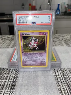 Pokemon PSA 5 1st edition Jungle Mr. MIME 6/64 Rare Holo WOTC Fresh Grade 🔥 - Image 4