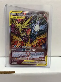 Pokemon TCG Moltres Zapdos Articuno GX SM210 Hidden Fates Promo - Image 1