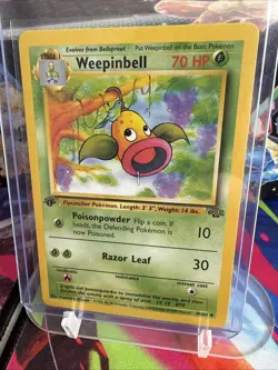 Pokemon TCG Weepinbell Jungle 1st Edition Uncommon Card 48/64 Never Played, NM! - Image 1