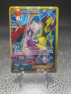 Pokemon Mewtwo-EX TCG Breakthrough Holo Card 163/162 Secret Rare - Image 1