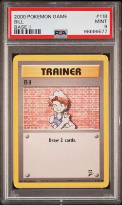 2000 Pokemon Base 2 # 118 Bill PSA 9 Card MINT! Trusted Seller! Free Shipping! - Image 1