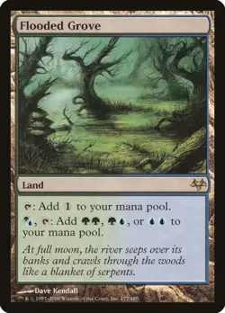 MtG Flooded Grove 177/180 Eventide Regular Rare - Image 1